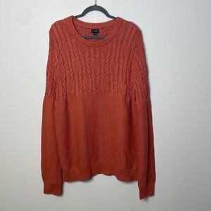 J. Crew Cotton cable-knit sweater in garter stitch XL